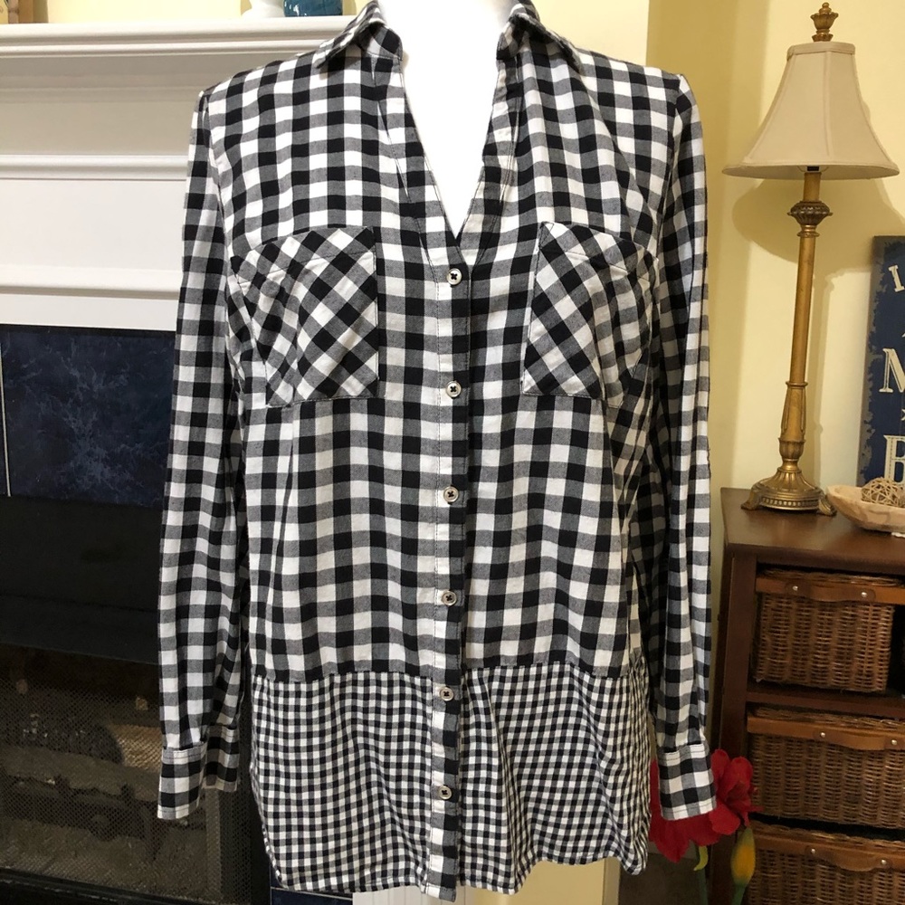Soho Flannel Soft Cotton Buffalo Check Top Medium